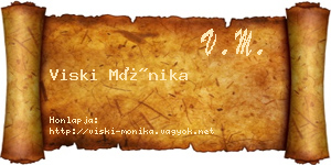 Viski Mónika névjegykártya