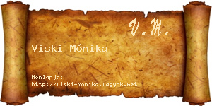 Viski Mónika névjegykártya